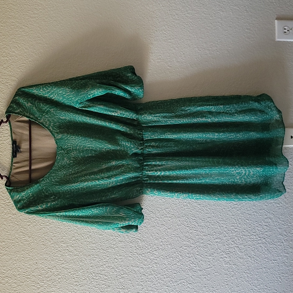 Green/Brown Flowy Banana Republic Dress